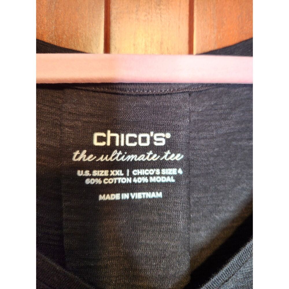3 Pack of T-Shirts by Chico's & D&Co. Black, Blue, and Off-White Womens Size 2XL - Picture 5 of 13